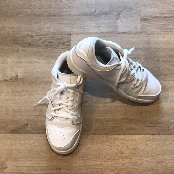 Air Jordan 1 flight 2 white sneakers size 7 youth wide 654952-100 used good cond - Picture 1 of 7